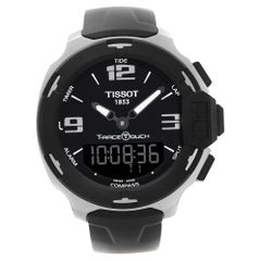 Used Tissot T-Race Touch 42mm Steel Black Dial Quartz Mens Watch T081.420.17.057.01