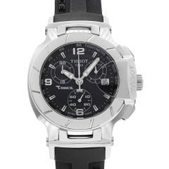 Tissot T-Racer Damenuhr aus Stahl mit schwarzem Zifferblatt T048.217.17.057,00