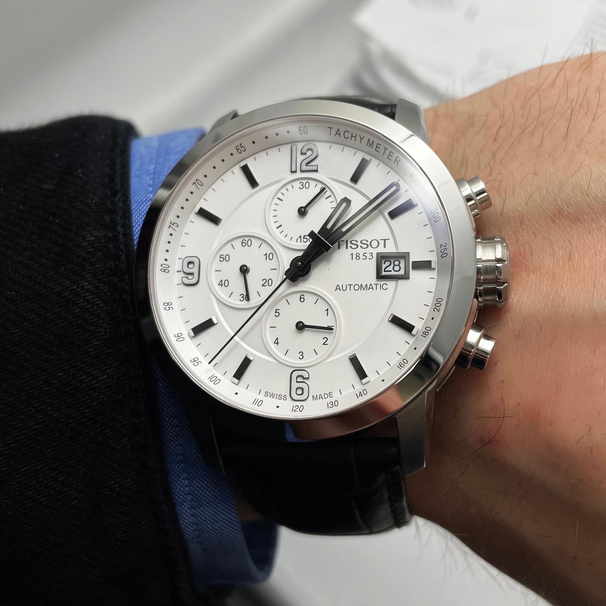 Tissot T-Sport PRC 200 Steel Silver Dial Automatic Mens Watch T055.427.16.017.00 In New Condition In New York, NY