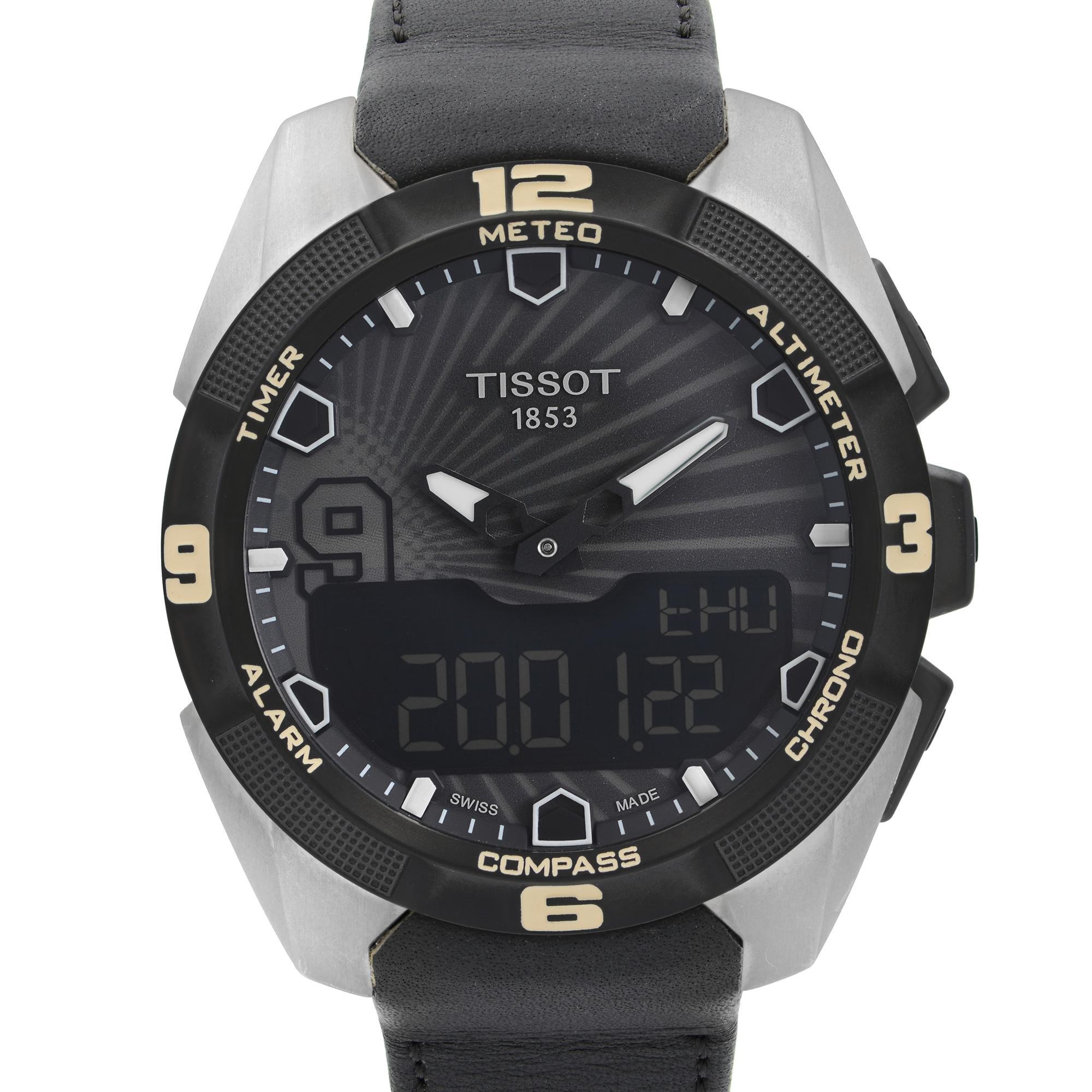 New with Defects Tissot T-Touch Expert Tony Parker 2014 Limited Edition Quartz Watch T091.420.46.061.00. The Strap is Coming Apart at the Lugs on the Inner Side. This timepiece is powered by Quartz (battery) movement with features: Titanium case