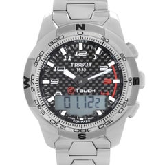 Tissot T- Touch II Titan-Herrenuhr mit schwarzem Zifferblatt T047.420.44.207,00