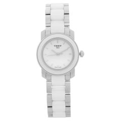 Tissot Montre T-Trend en acier, céramique et quartz blanc pour femmes T064.210.22.011.00