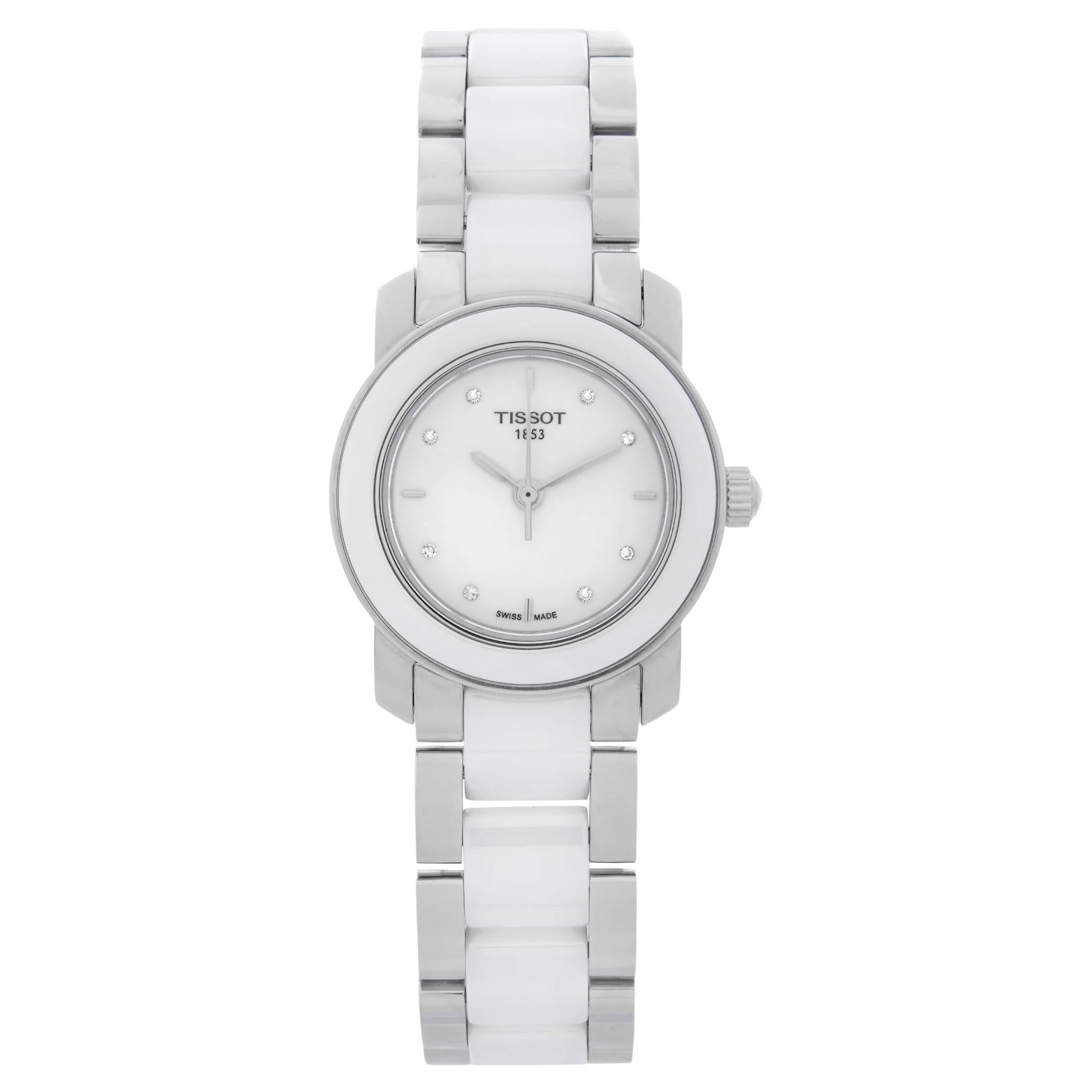 Tissot T-Trend Cera Steel Ceramic Diamond Quartz Watch T064.210.22.016.00