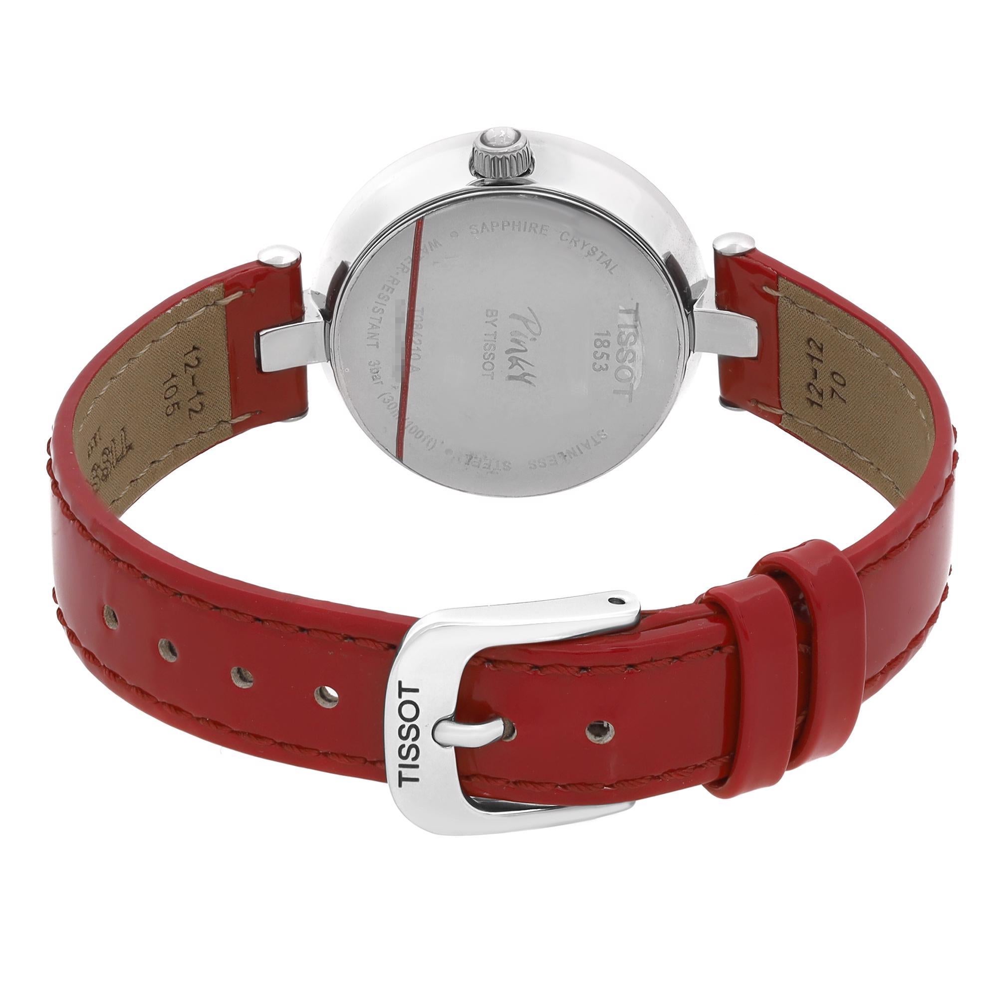 tissot red band watch