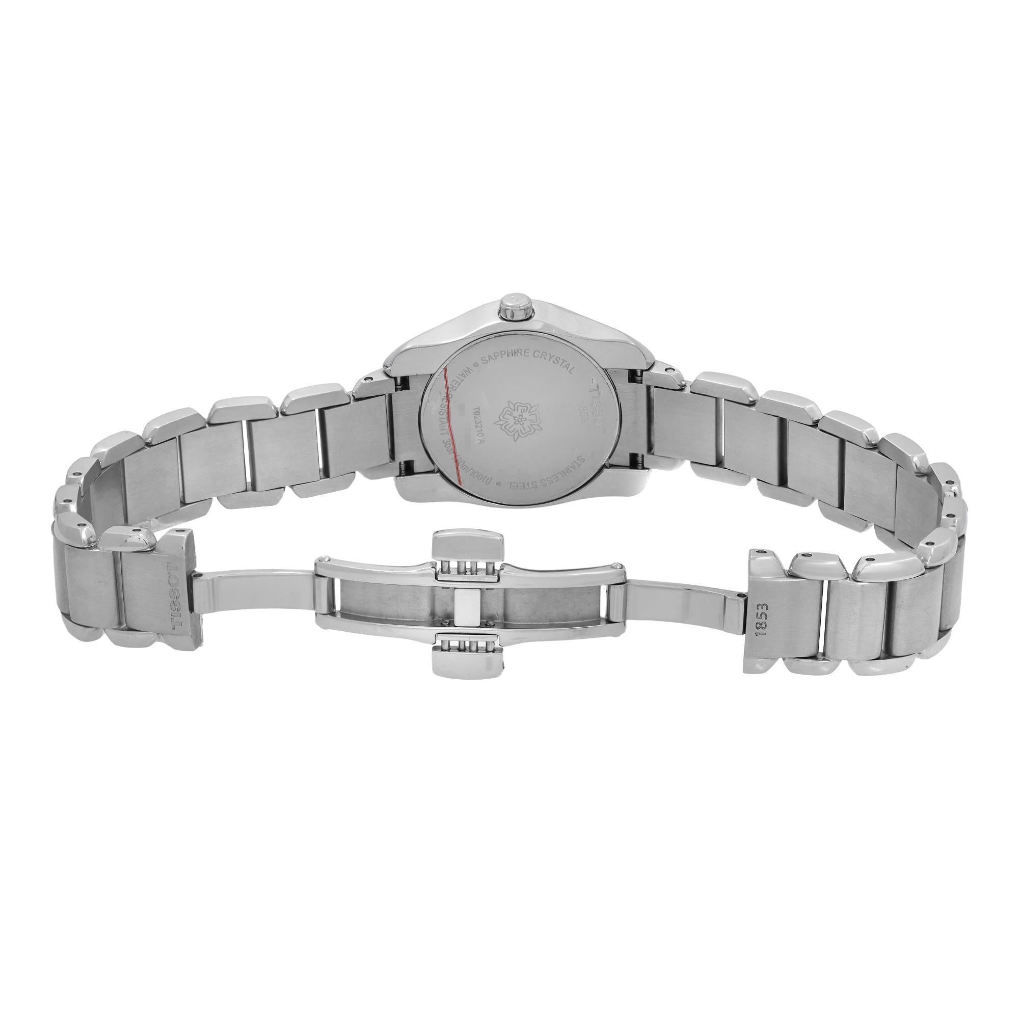 tissot t-wave t-lady diamond markers quartz watch - t1122101103600