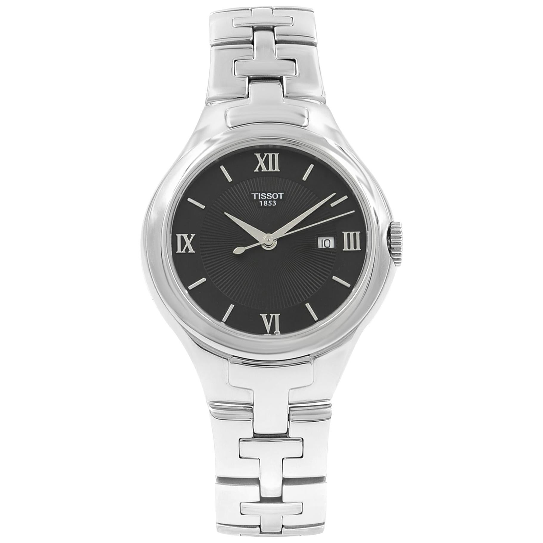 Tissot T12 Black Sunray Dial Steel Quartz Ladies Watch T082.210.11.058.00