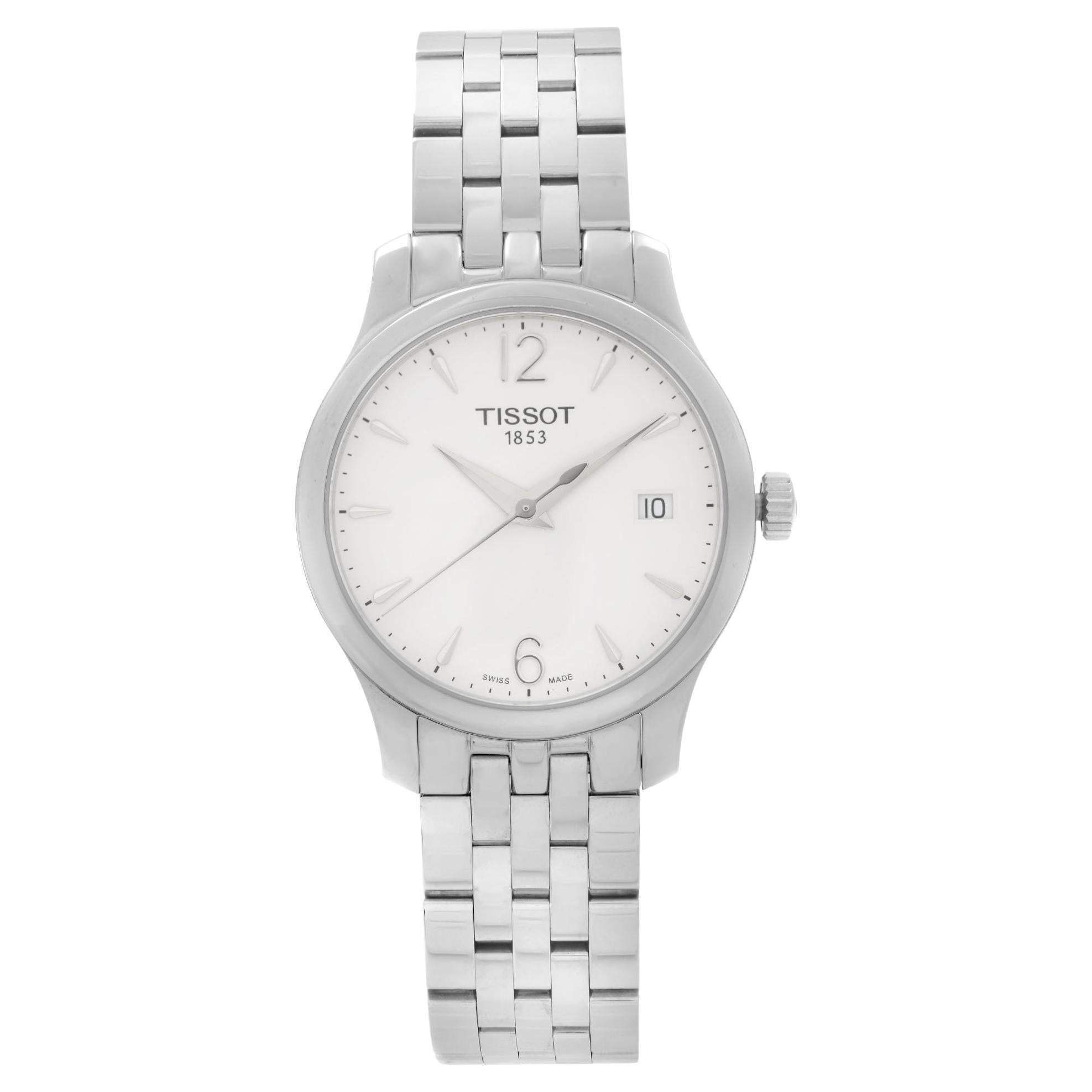 Tissot Tradition Steel Silver Dial Ladies Quartz Watch T063.210.11.037.00 For Sale