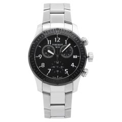 Tissot V8 Steel Chronograph Black Dial Quartz Mens Watch T039.417.21.057.00