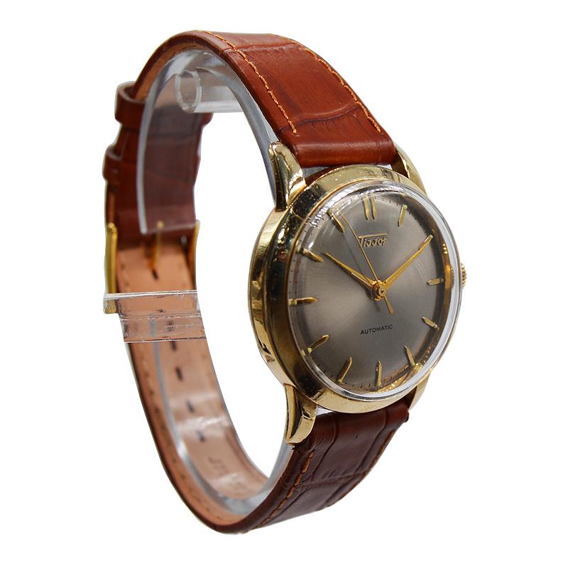 Tissot Yellow G.F. Automatic Wristwatch, circa 1950s 1