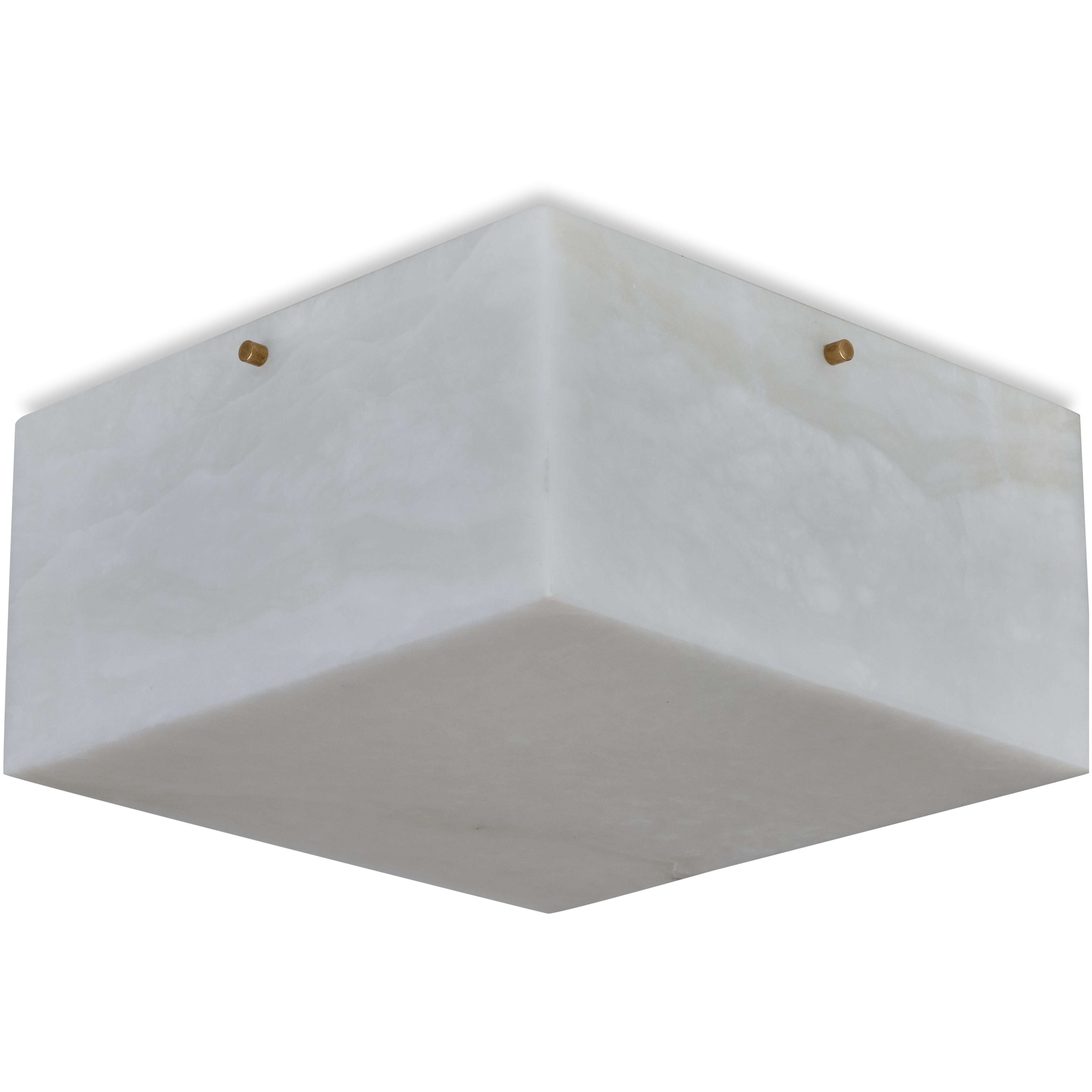 'Titan 4' Alabaster Wall or Ceiling Lamp in the Manner of Pierre Chareau In New Condition For Sale In Glendale, CA