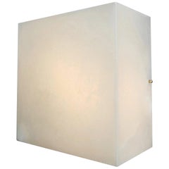 'Titan' Alabaster Wall or Ceiling Lamp in the Manner of Pierre Chareau