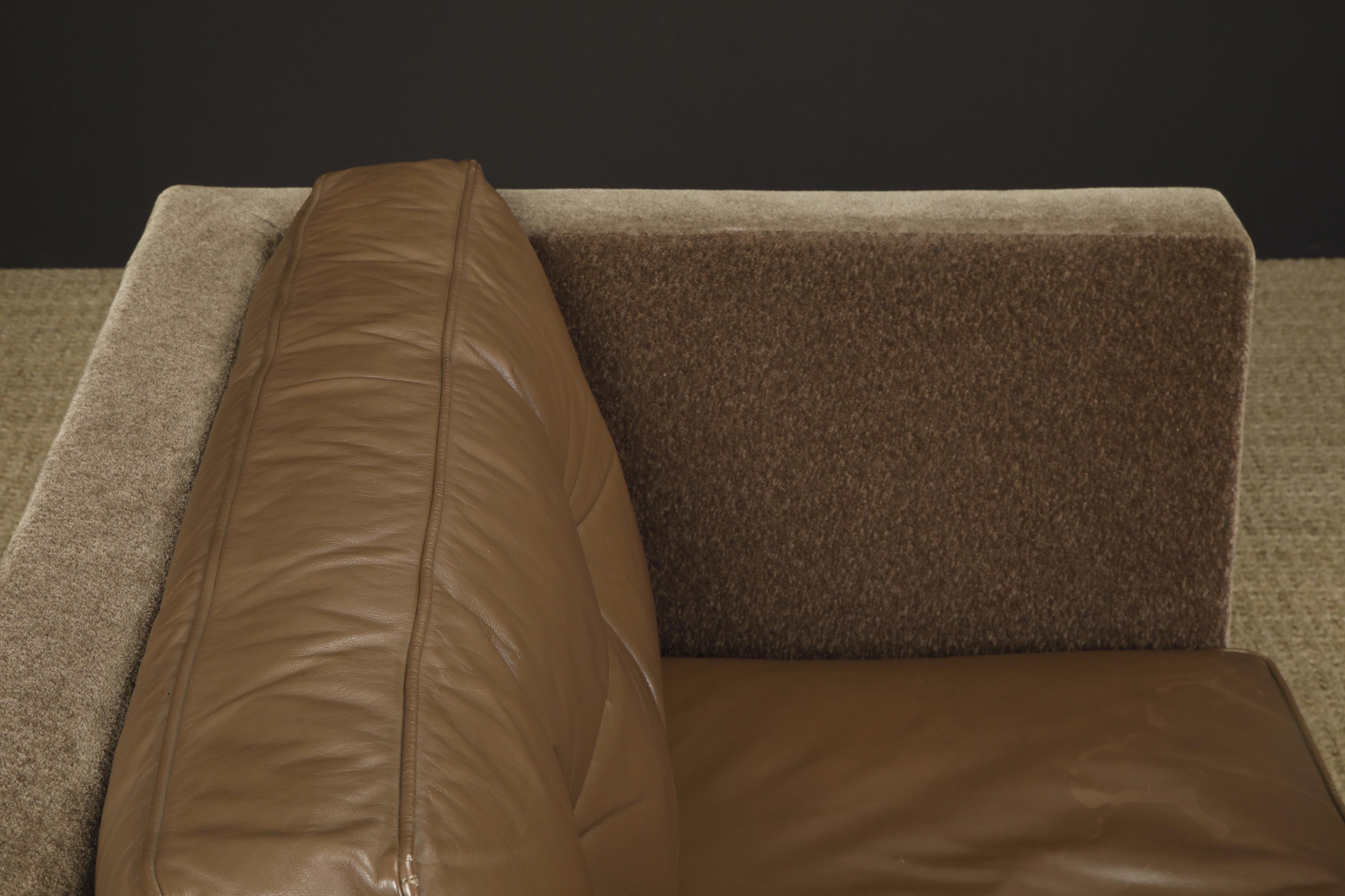 'Titan' Oversized Club Chairs by Olivier Gagnère in Mohair, Leather, and Bronze For Sale 10