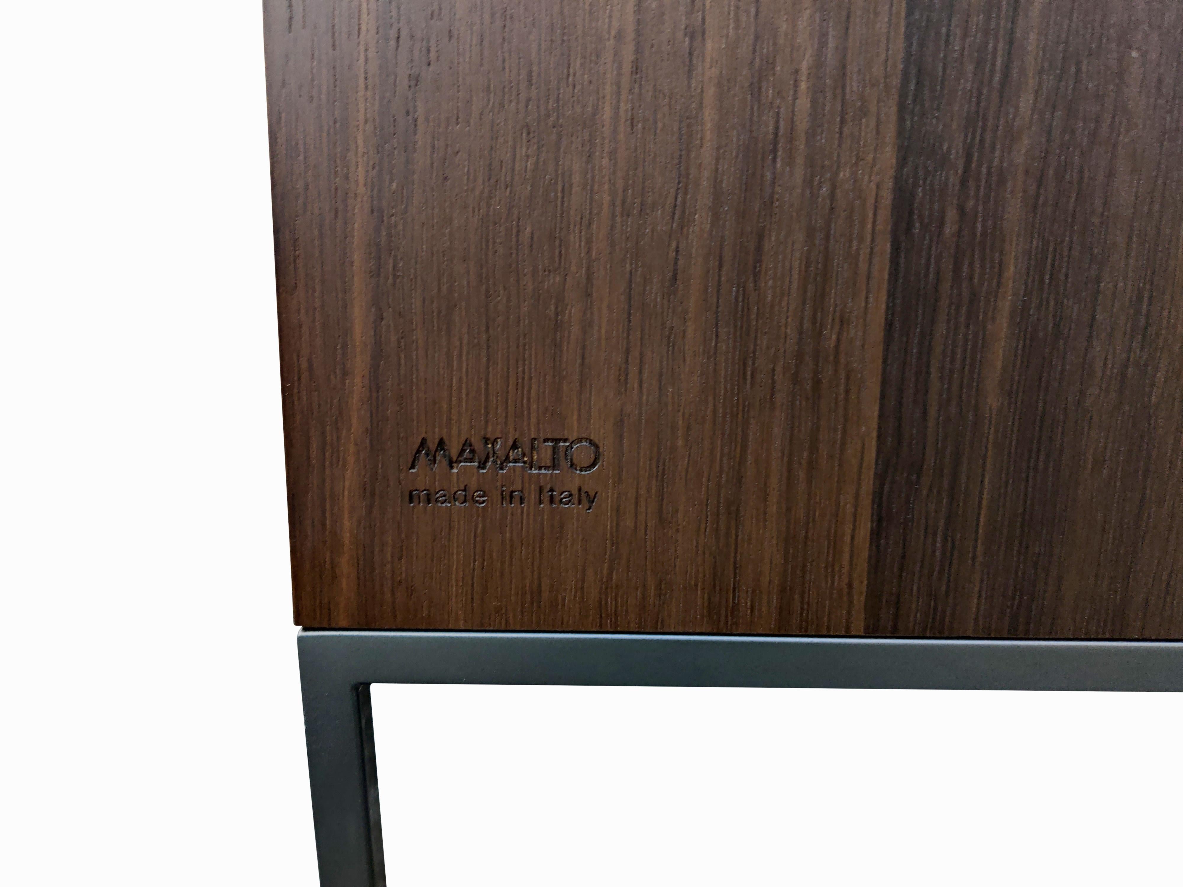 'Titanes' Maxalto Dresser Antonio Citterio B&B Italia, Wenge, Bronzed Steel Base For Sale 5