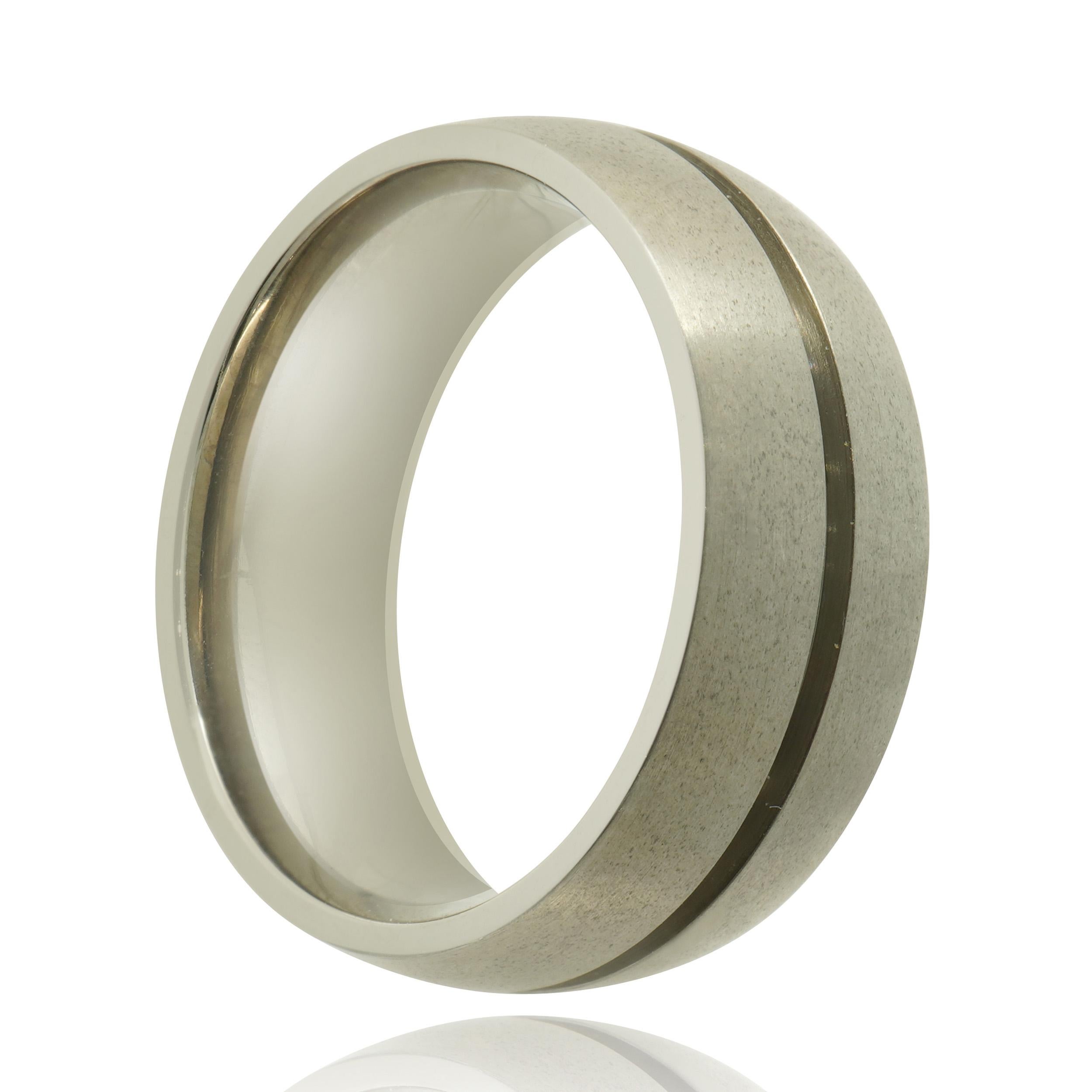 da uomo o donna Fascia in titanio con canale opaco da 8,10 mm in vendita