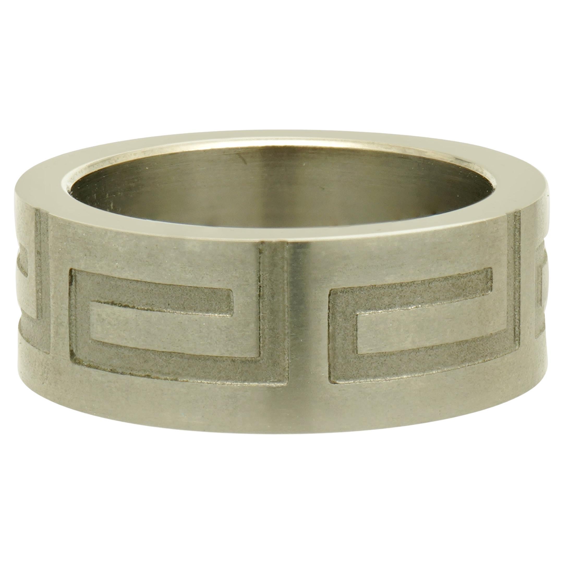 Titanium 8.15MM Matte Etched Ring For Sale