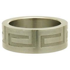 Titanium 8.15MM Matte Etched Ring