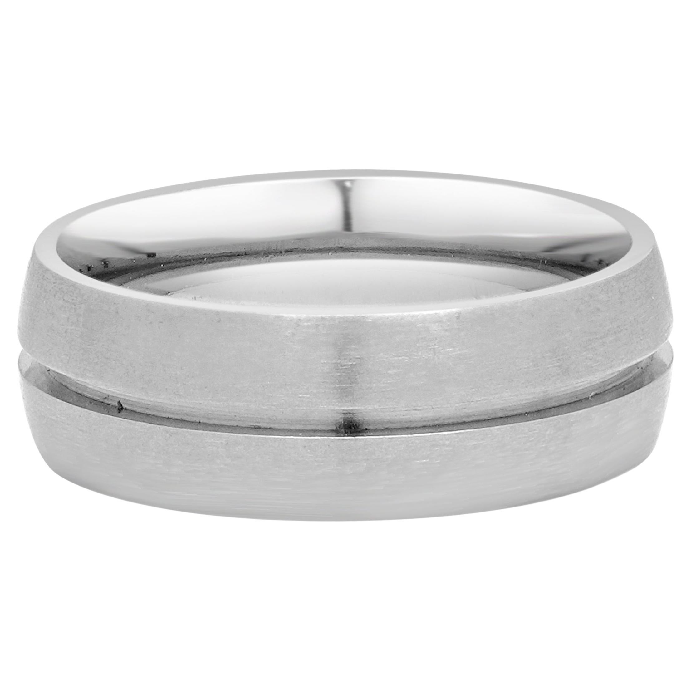 Anello centrale smussato in titanio