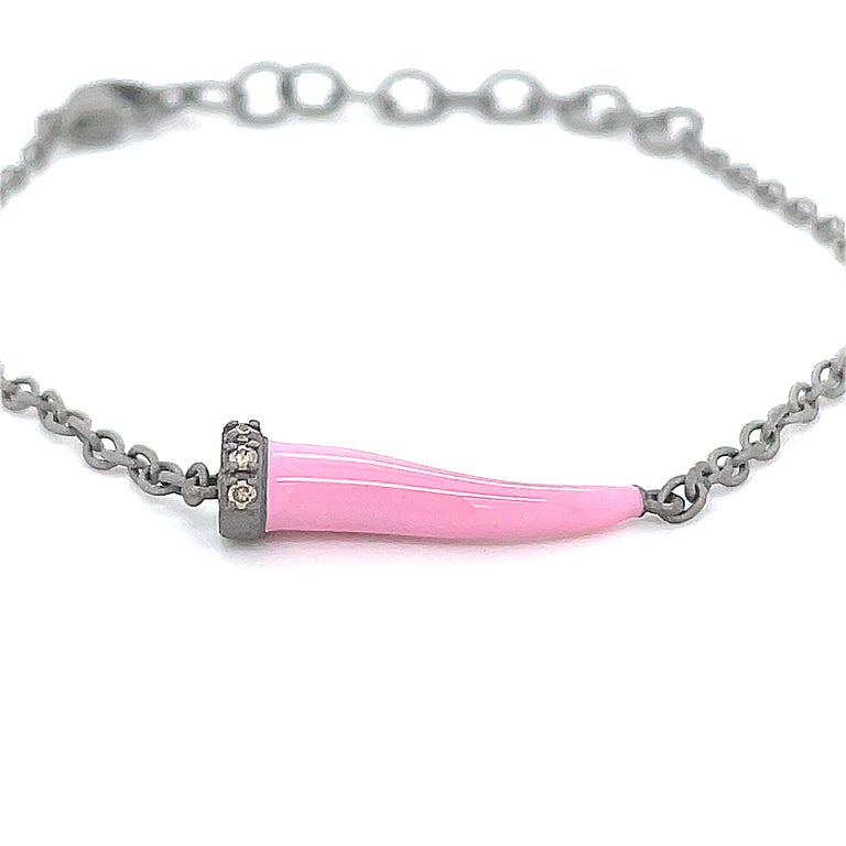 Titanium Diamonds Bracelet - Pink Ribbon Association Monaco For Sale at  1stDibs