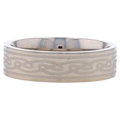 Used Titanium Celtic Knot Men's Wedding Band - Comfort Fit Ring Size 9