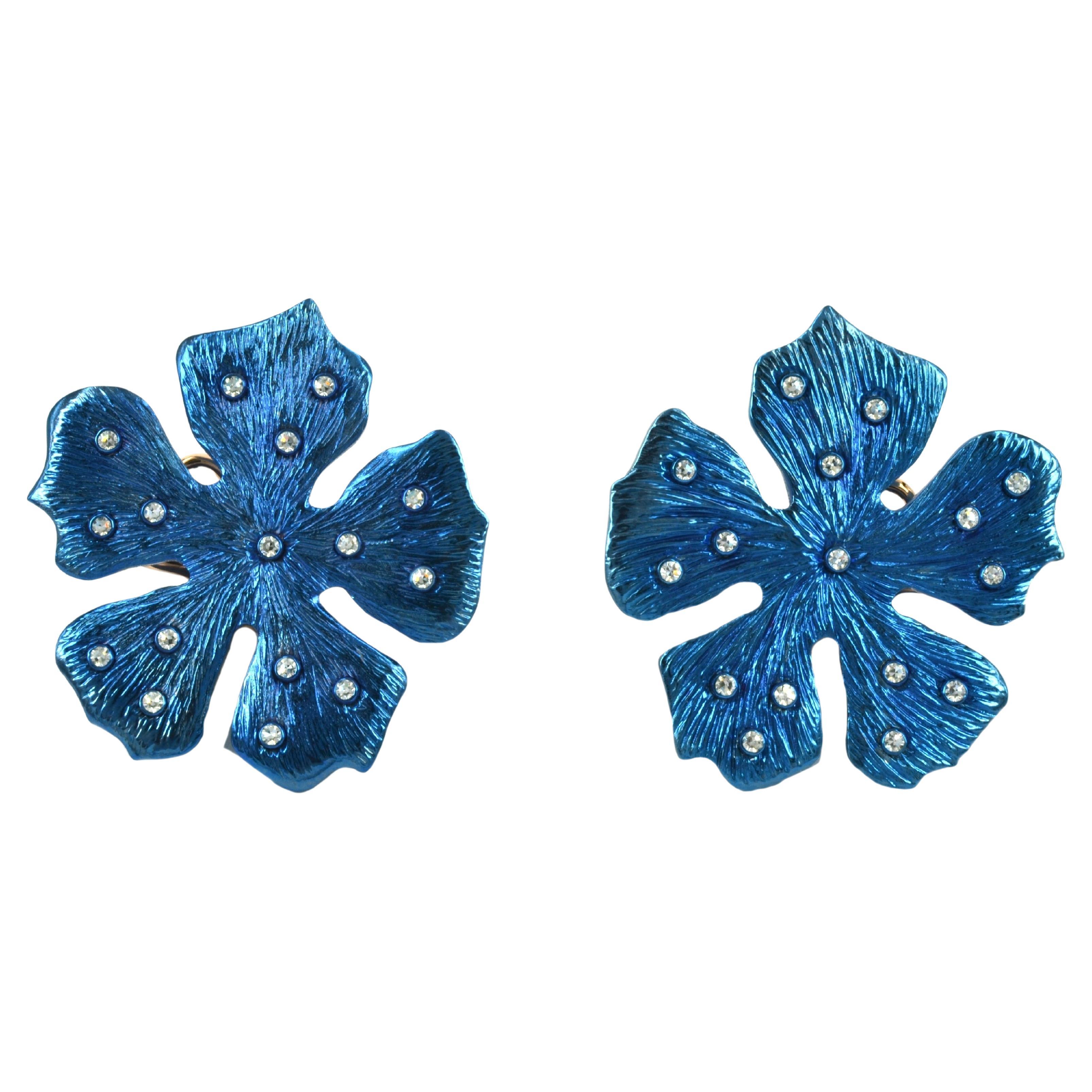 Titanium Diamonds 18KT Rose Gold Made in Italy  Earrings