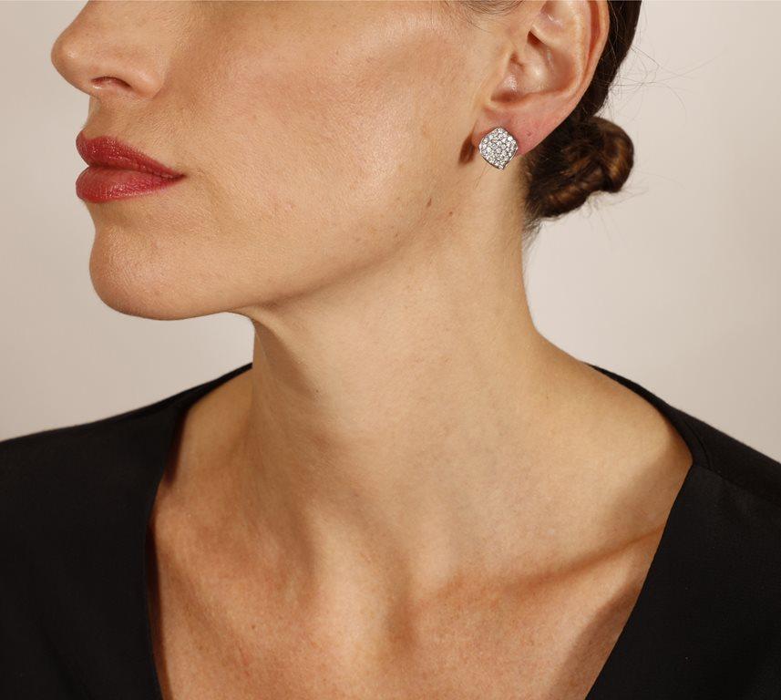 Titanium Diamonds 18KT Rose Gold Made in Italy Petals Earrings Available Now 5