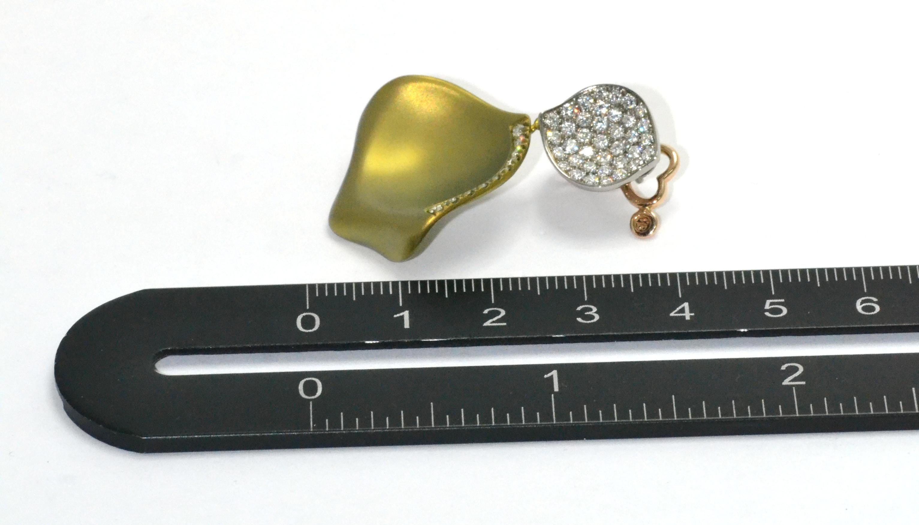 Titanium Diamonds 18KT Rose Gold Made in Italy Petals Earrings Available Now 1