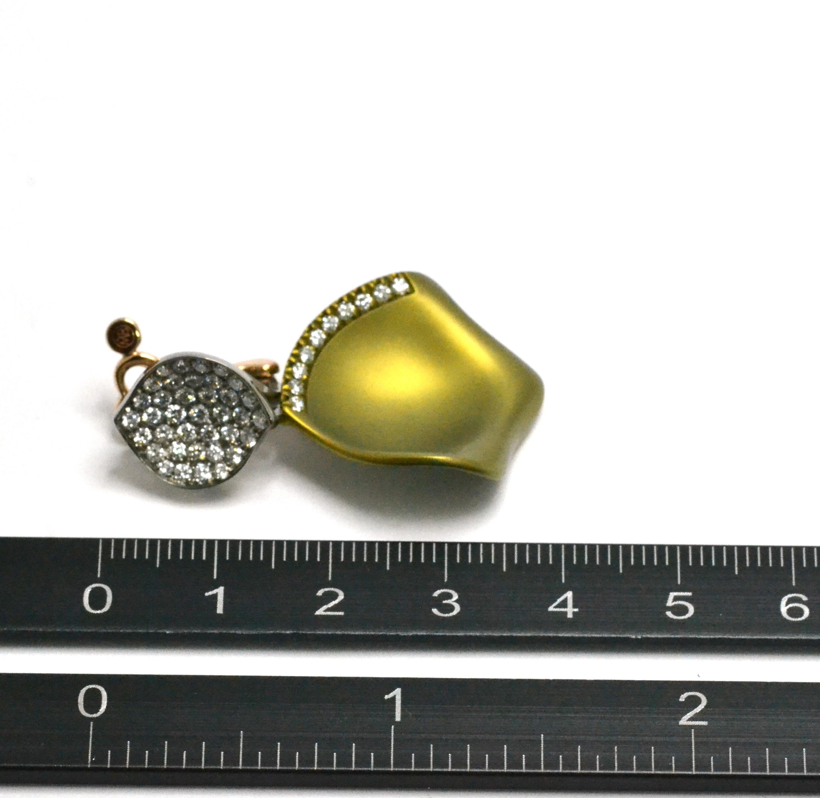Titanium Diamonds 18KT Rose Gold Made in Italy Petals Earrings Available Now 2