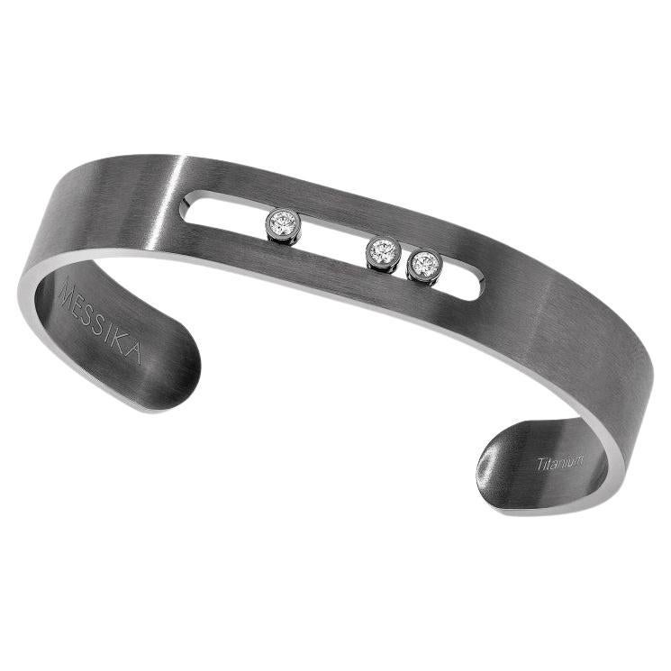Titanium Graphite bangle by Messika For Sale