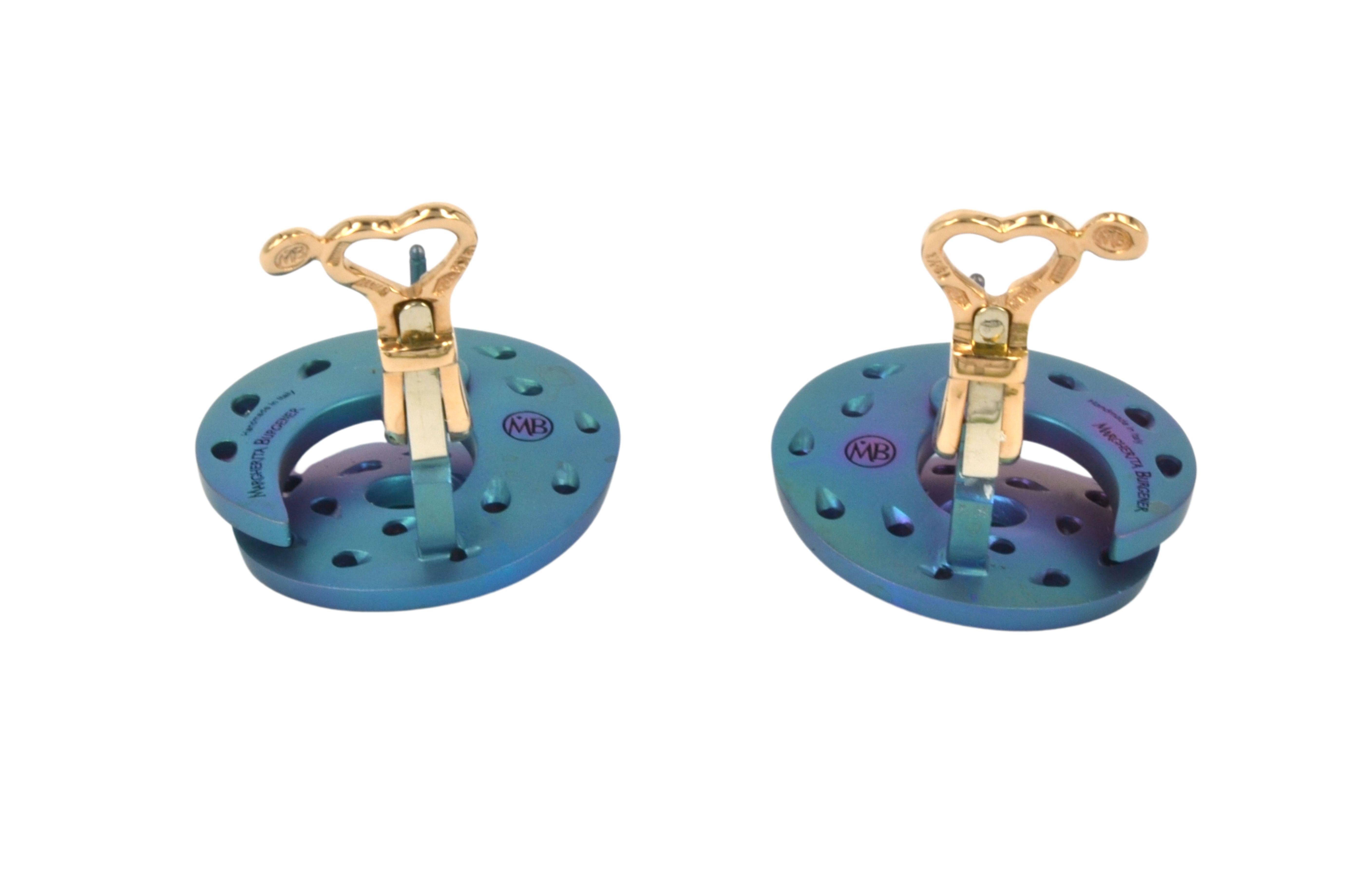 Pendientes Espiral Titanio Diamantes Naturales Oro Rosa 18KT en venta 1