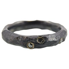 Titanium Ring with 3 Diamonds