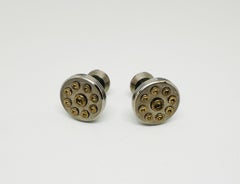 Titanium & Sterling Silver "Turbo" Cufflinks by Paloma Picasso for Tiffany & Co