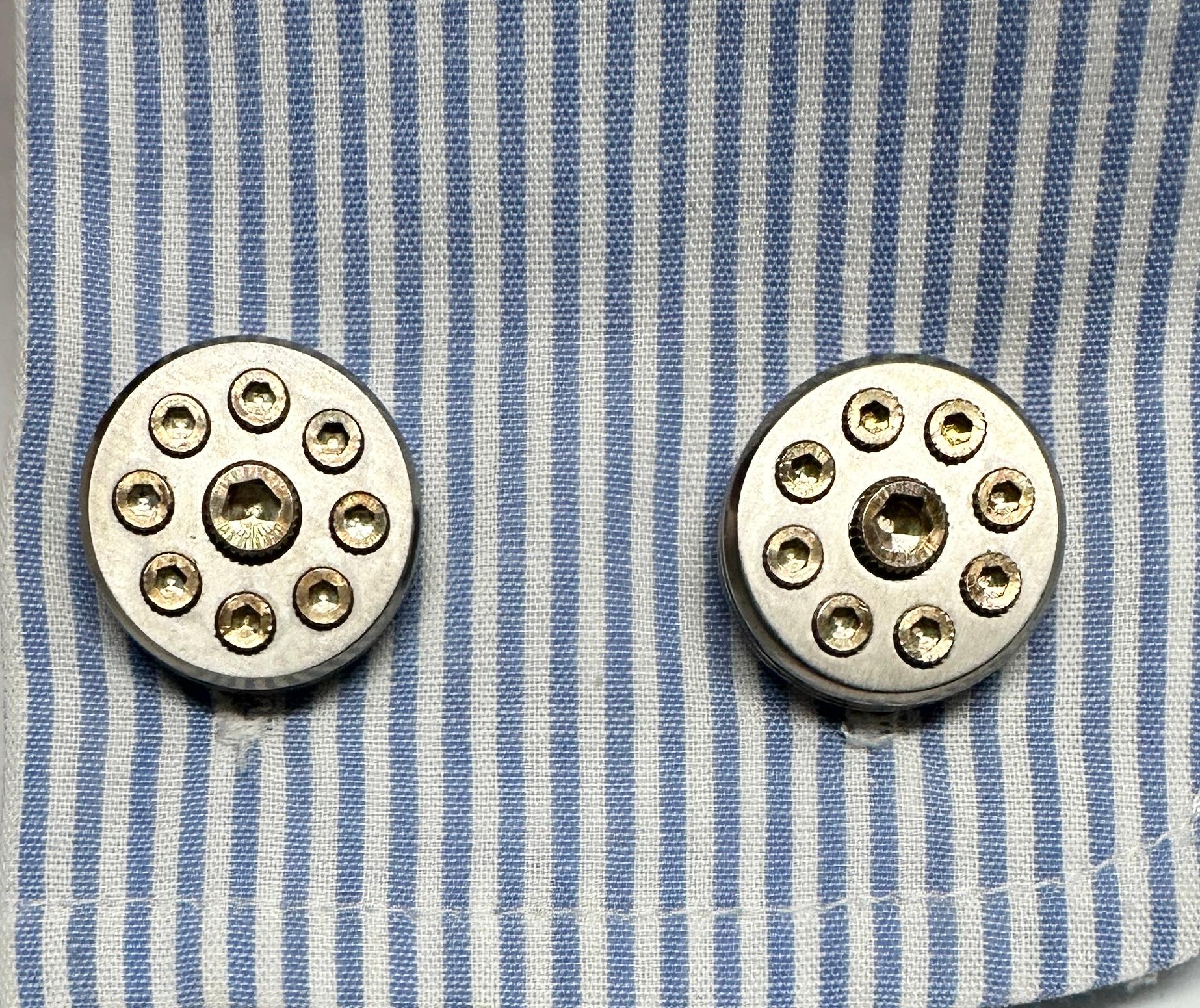Boutons de manchette Turbo en titane et argent sterling de Paloma Picasso pour Tiffany & Co Unisexe en vente