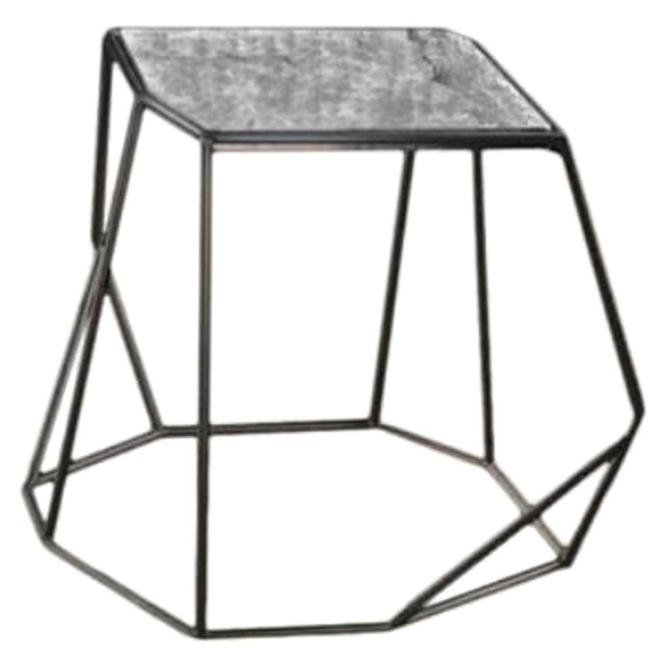 Titanium Stone W Side Table For Sale