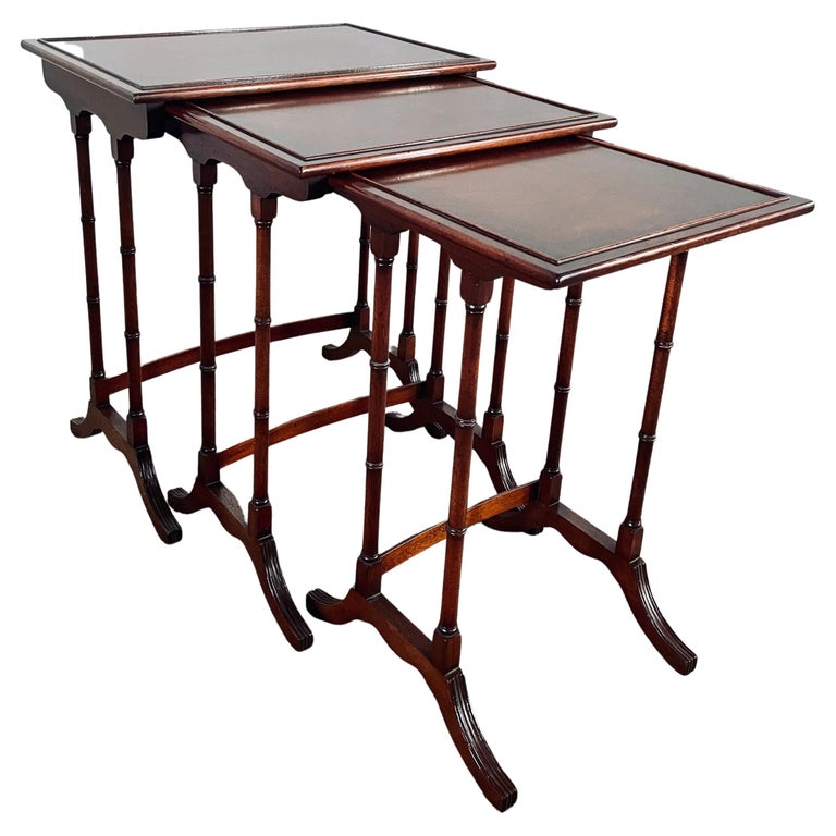 Titchmarsh and Goodwin Bespoke Mahogany Nest of Tables For Sale at 1stDibs