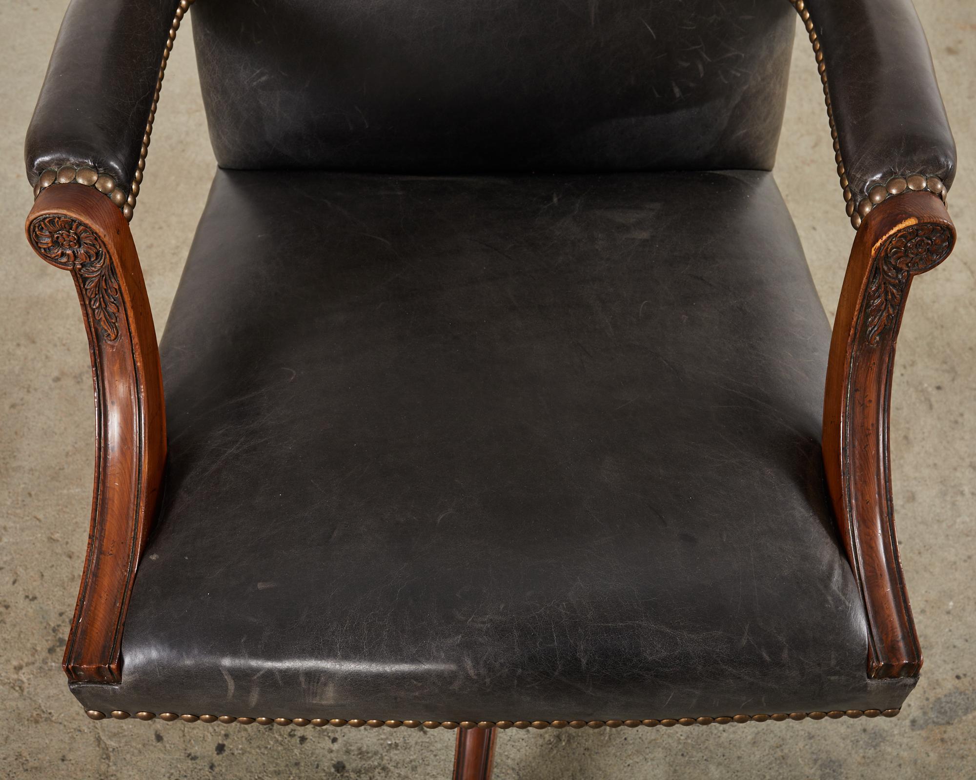 Titchmarsh & Goodwin English Georgian Style Executive Office Chair For Sale 9