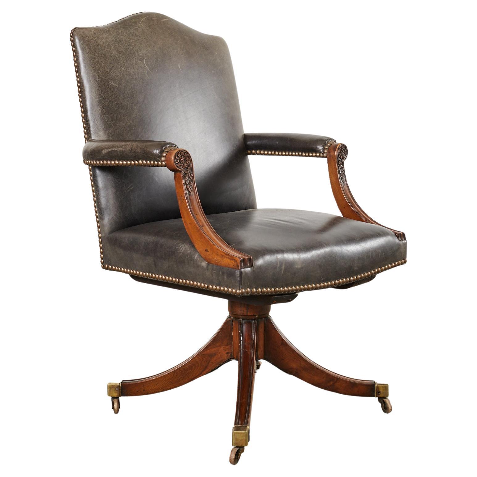 Titchmarsh & Goodwin English Georgian Style Executive Office Chair For Sale