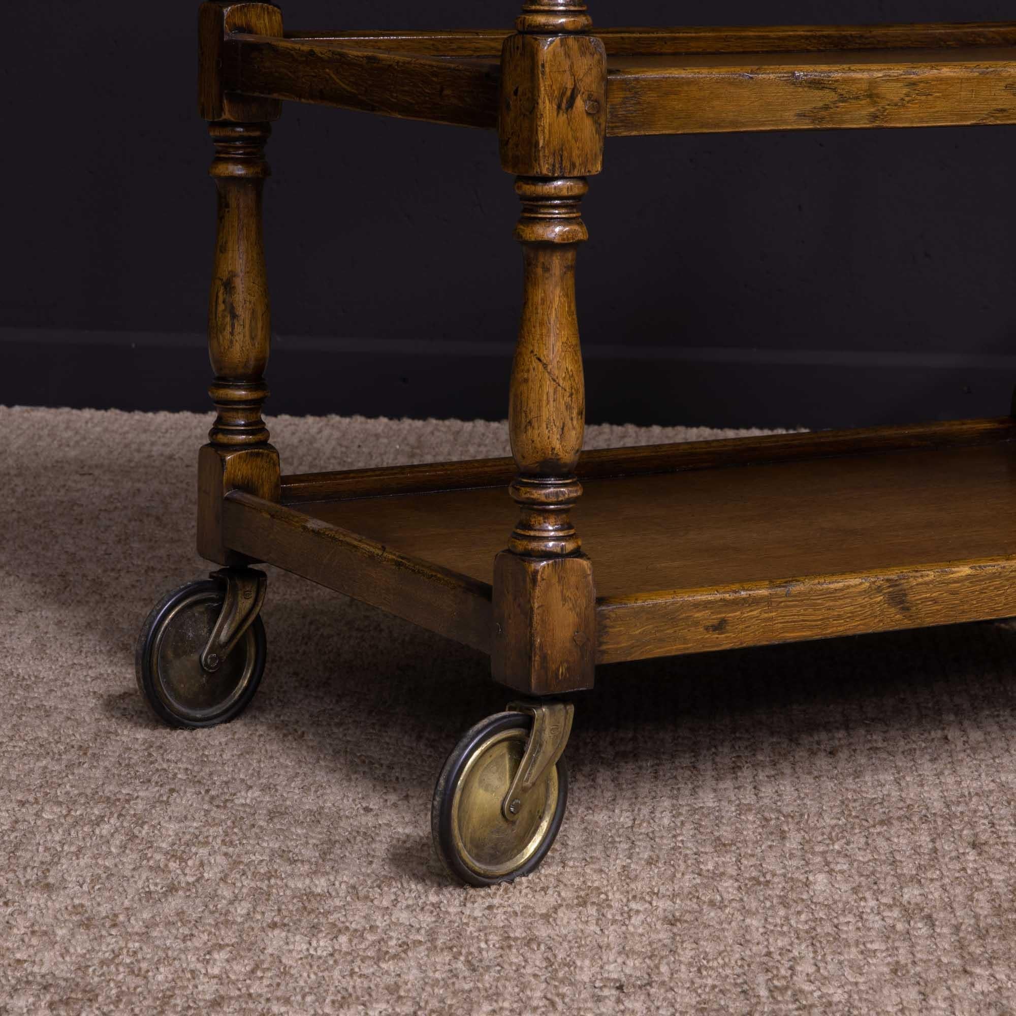 Titchmarsh and Goodwin Style Oak Tea Trolley at 1stDibs