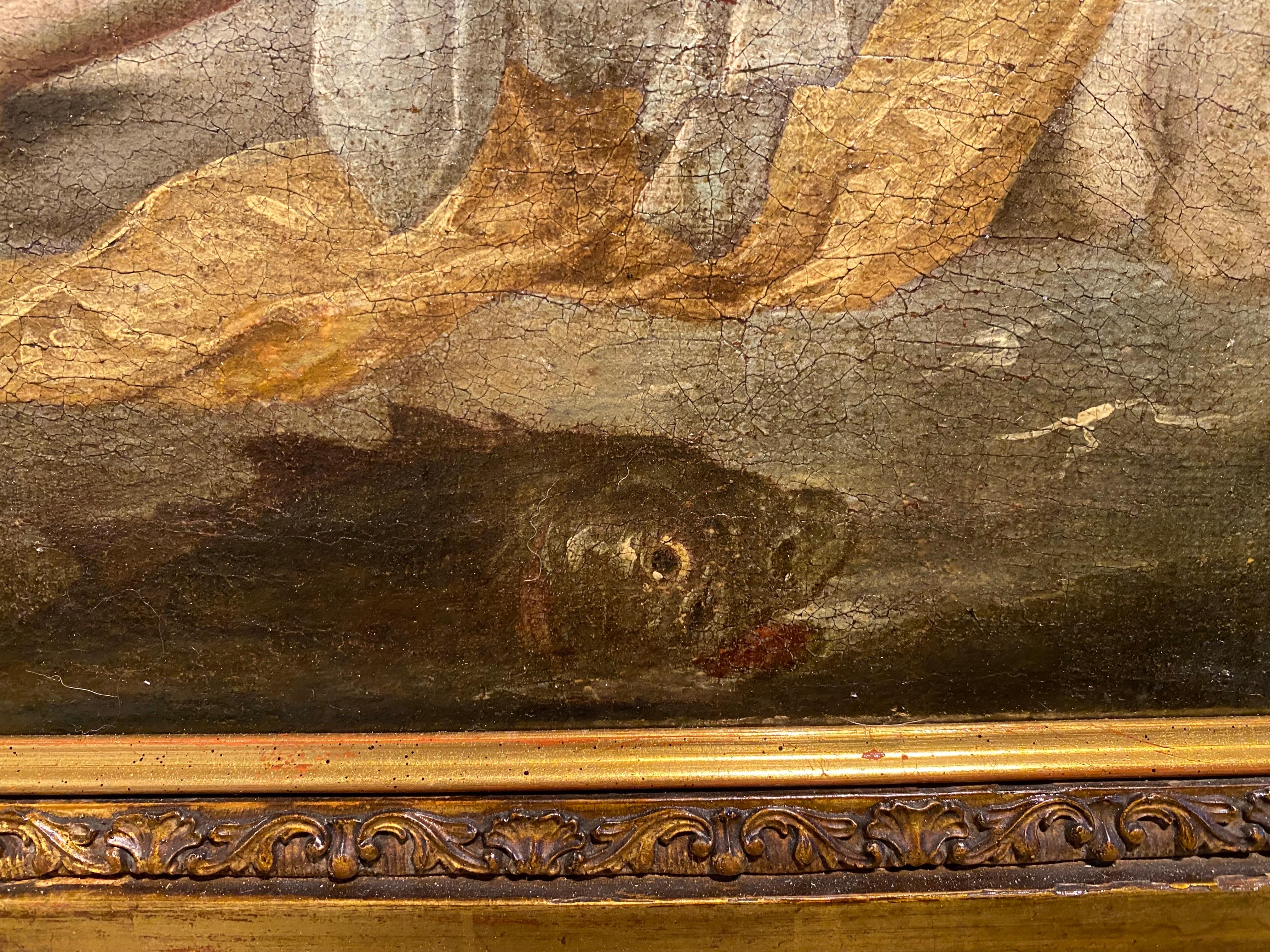 Dipinto antico italiano del XVII secolo - Europa e il toro - mitologia 1