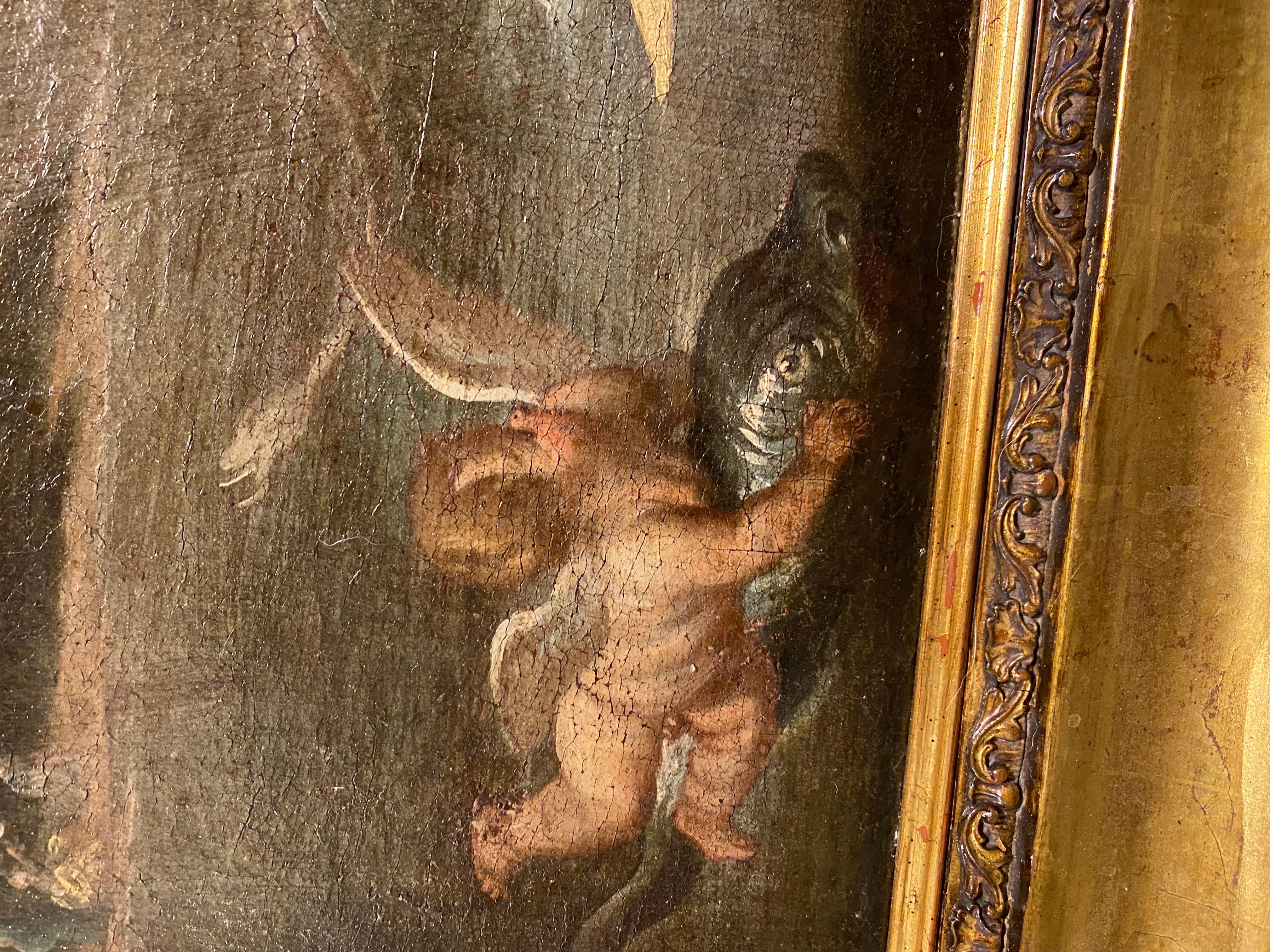 Dipinto antico italiano del XVII secolo - Europa e il toro - mitologia 2