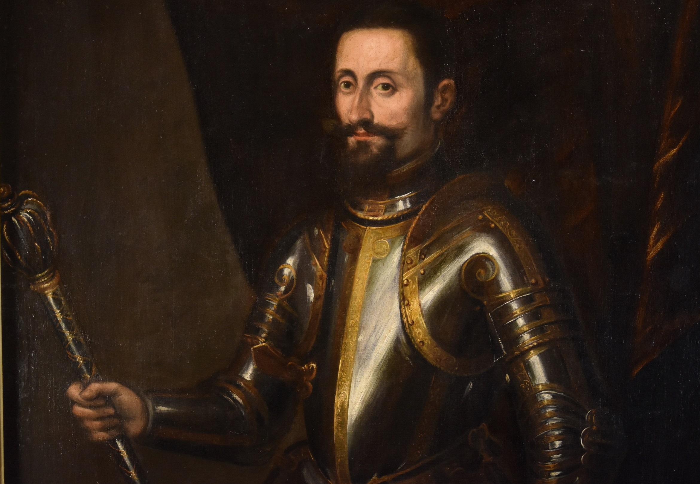 Portrait Knight Armour Titian Paint Oil on canvas Old master 16/17th Century 9