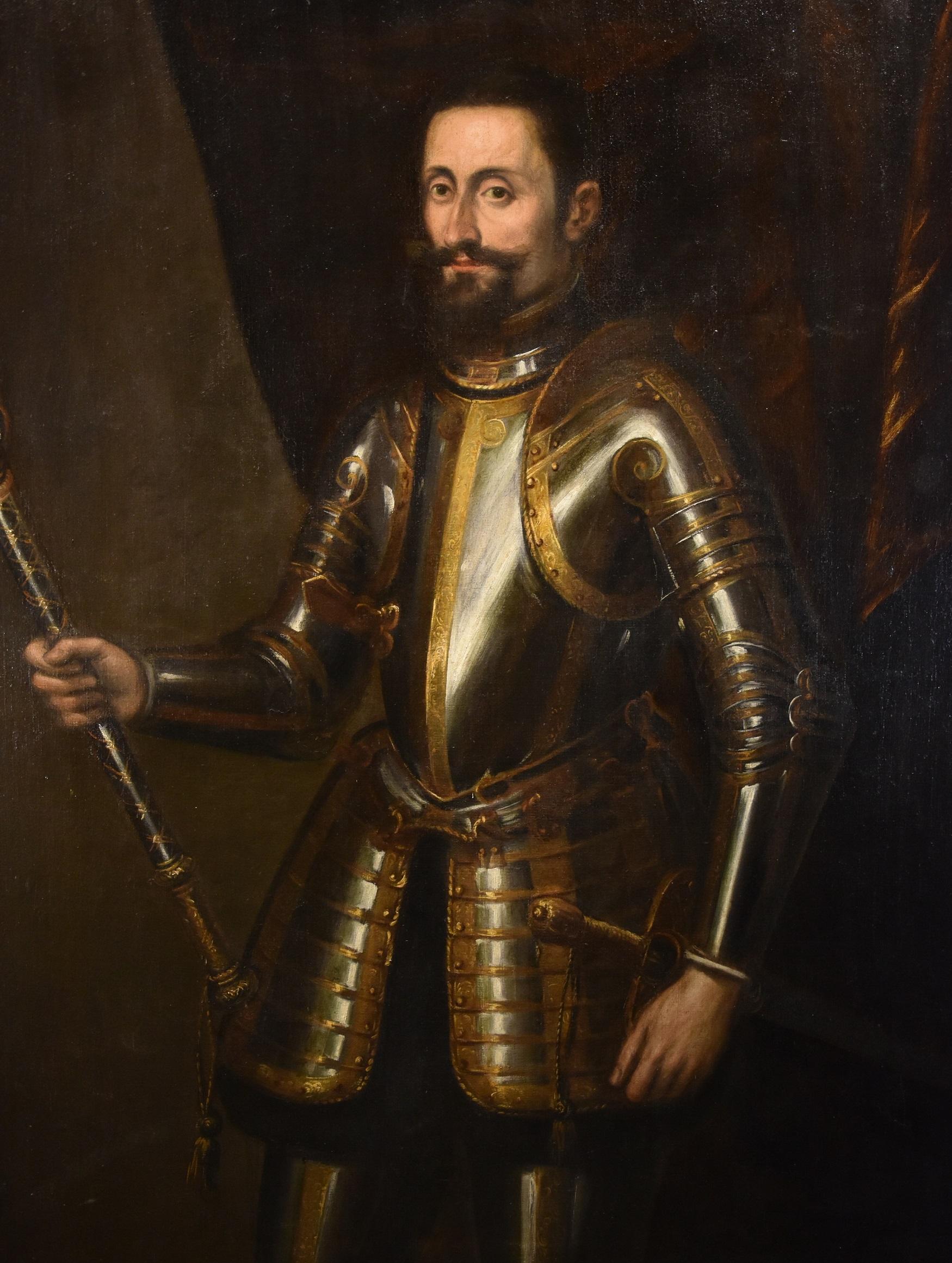 Portrait Knight Armour Titian Paint Oil on canvas Old master 16/17th Century 1