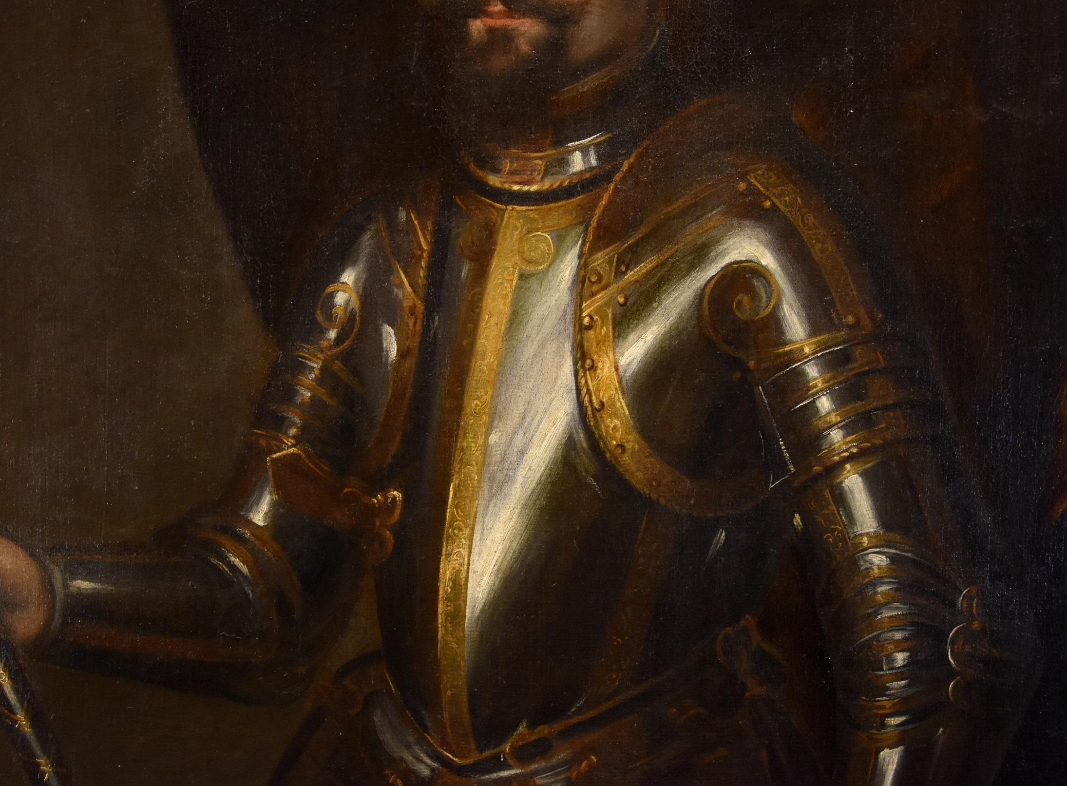 Portrait Knight Armour Titian Paint Oil on canvas Old master 16/17th Century 3
