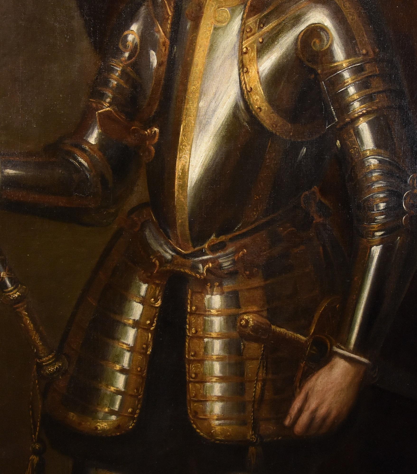 Portrait Knight Armour Titian Paint Oil on canvas Old master 16/17th Century 4