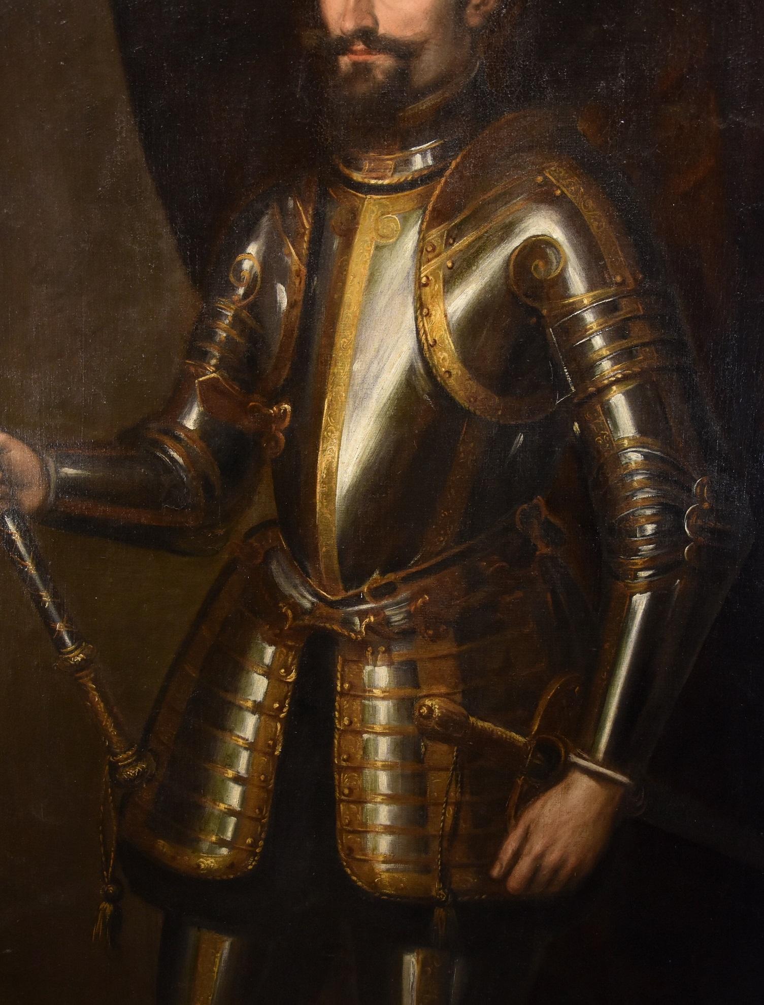 Portrait Knight Armour Titian Paint Oil on canvas Old master 16/17th Century 5