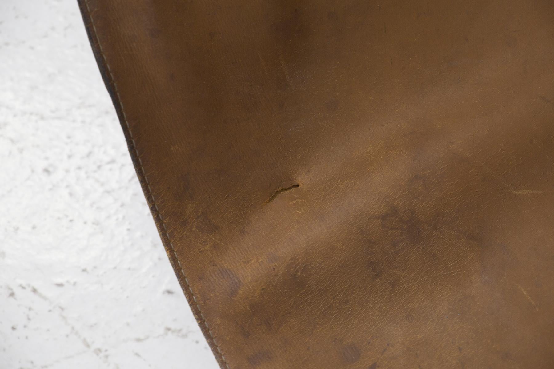 Mid-Century Modern Titina Ammanati and Vitelli Leather Armchair for Brunati