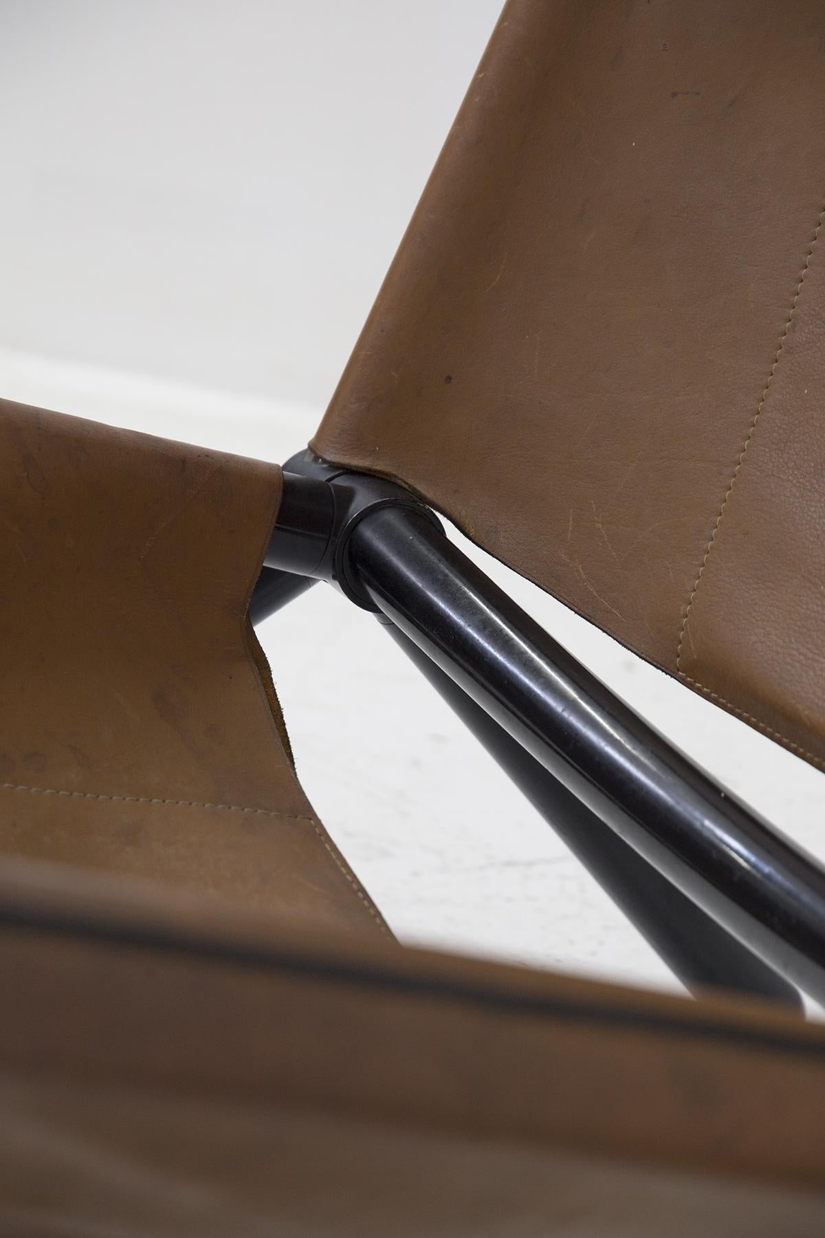 Titina Ammanati and Vitelli Leather Armchair for Brunati In Good Condition In Milano, IT