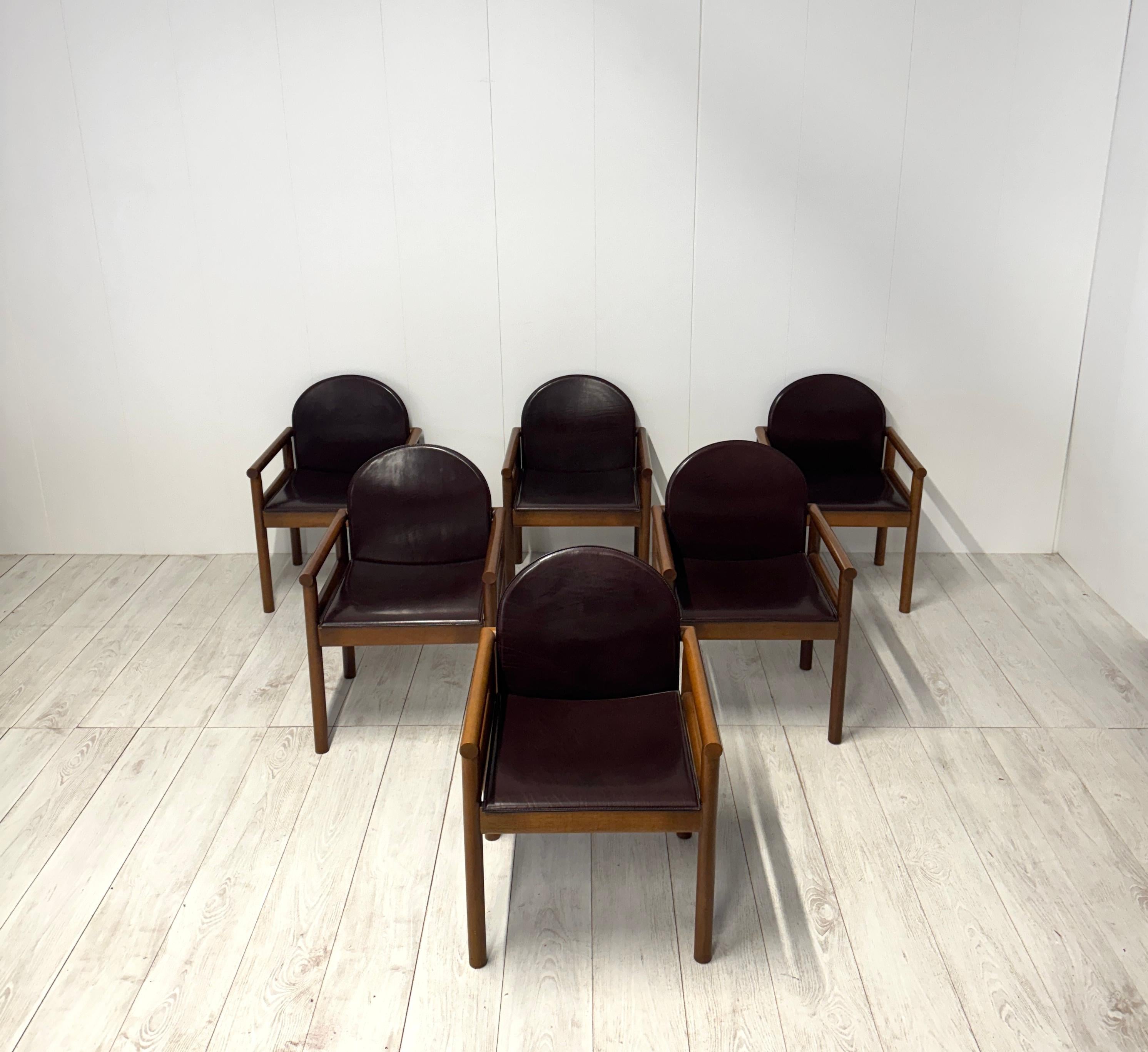 Italian Titina Ammannati, Giampiero Vitelli, Six chairs, prod. Catalan 1970s