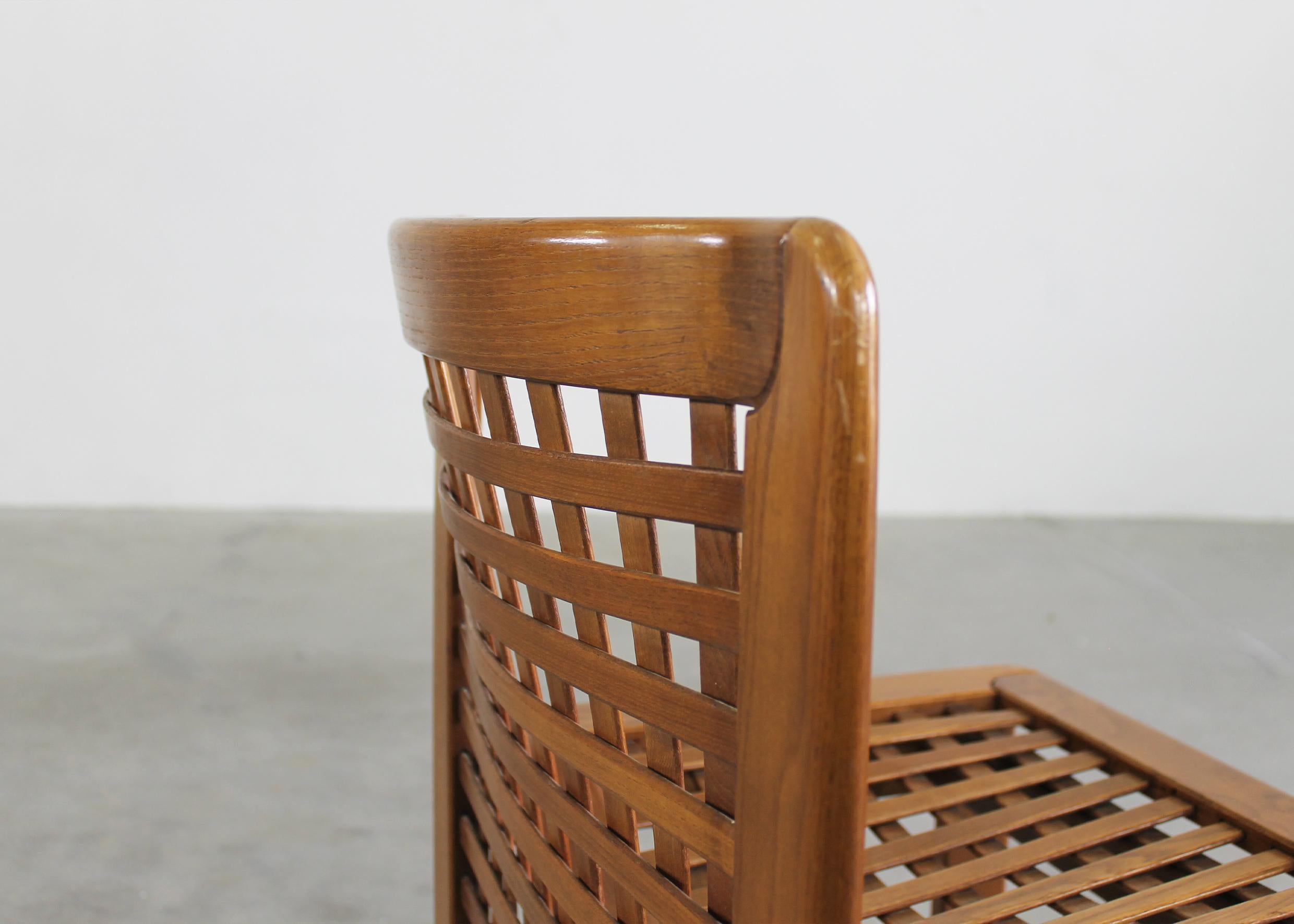 Titina Ammannati & Giampiero Vitelli Six Transenna Chairs By Pozzi And Verga 70s For Sale 7