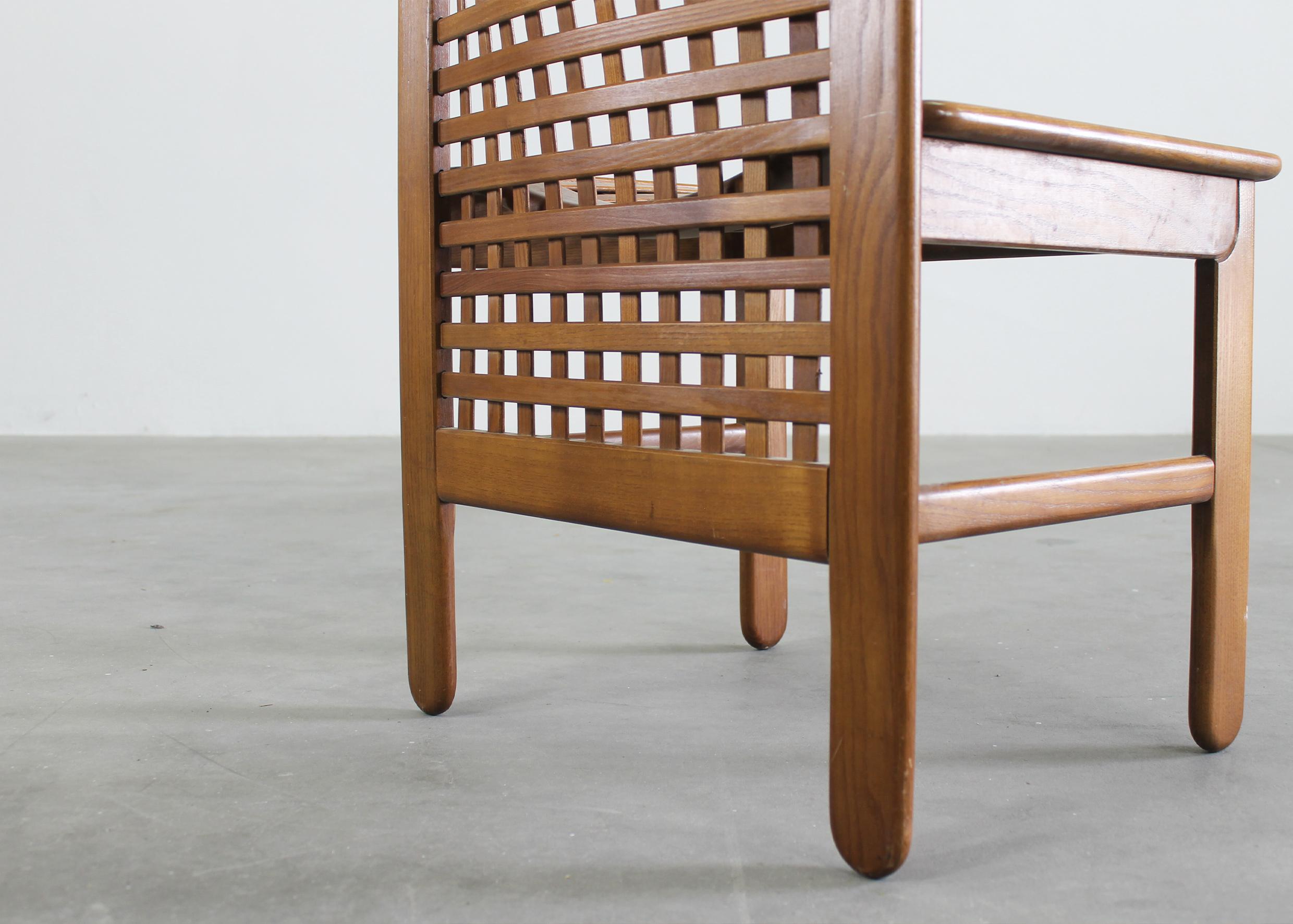 Titina Ammannati & Giampiero Vitelli Six Transenna Chairs By Pozzi And Verga 70s For Sale 8