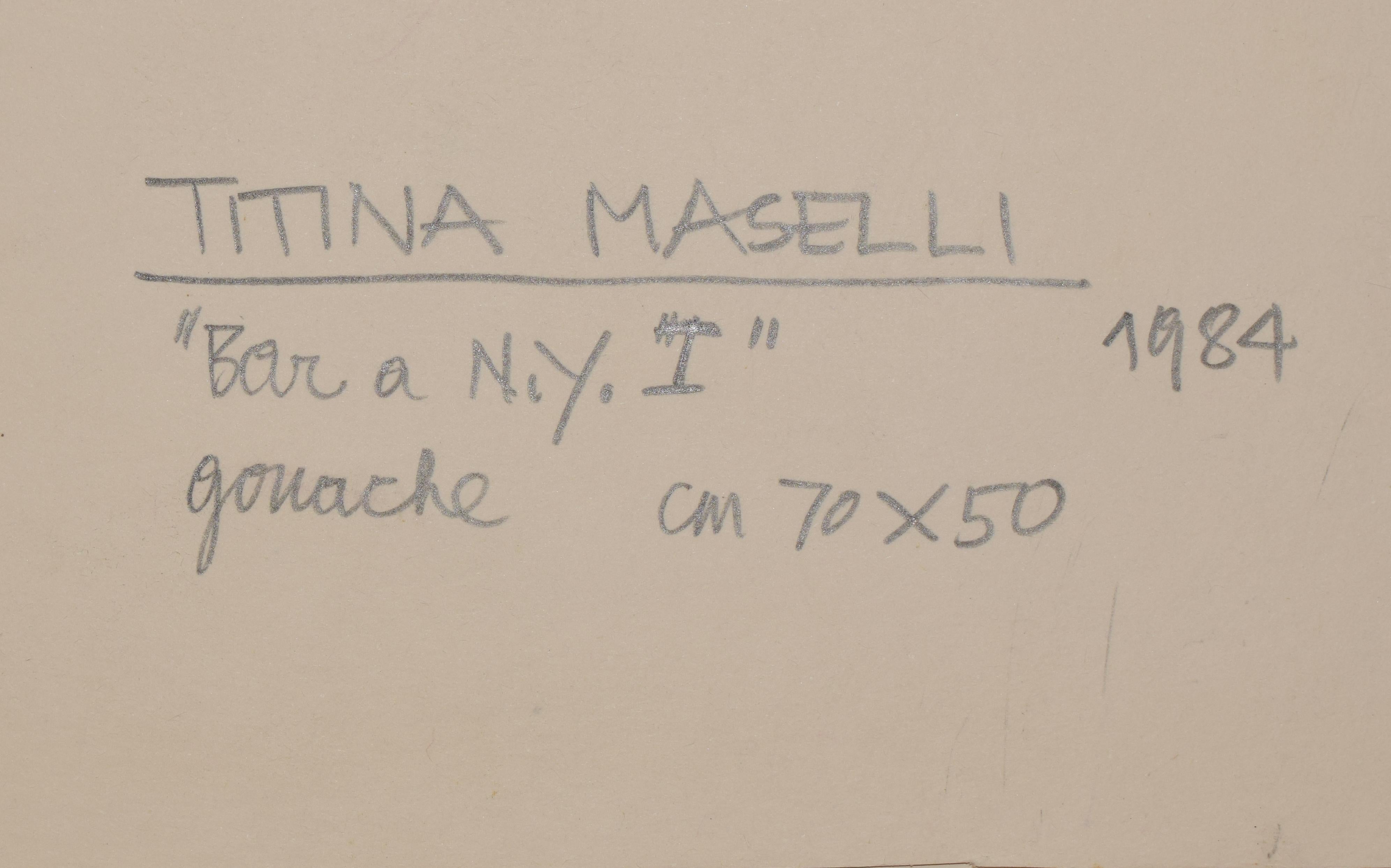 Bar a New York I - Painting de Titina Maselli